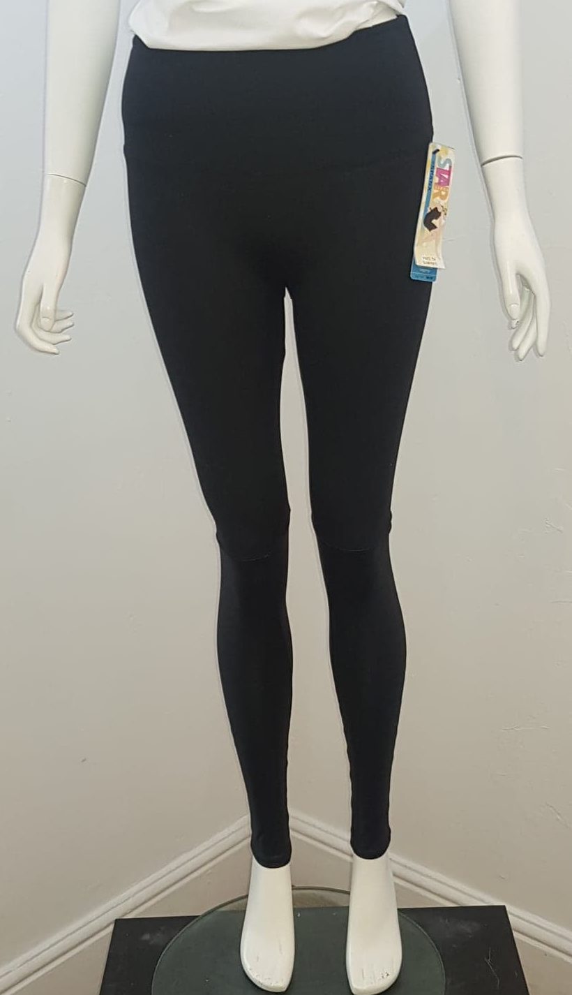 Spanx – Contrast Leather Look Leggings – Black – Elspeth Mills Clothing