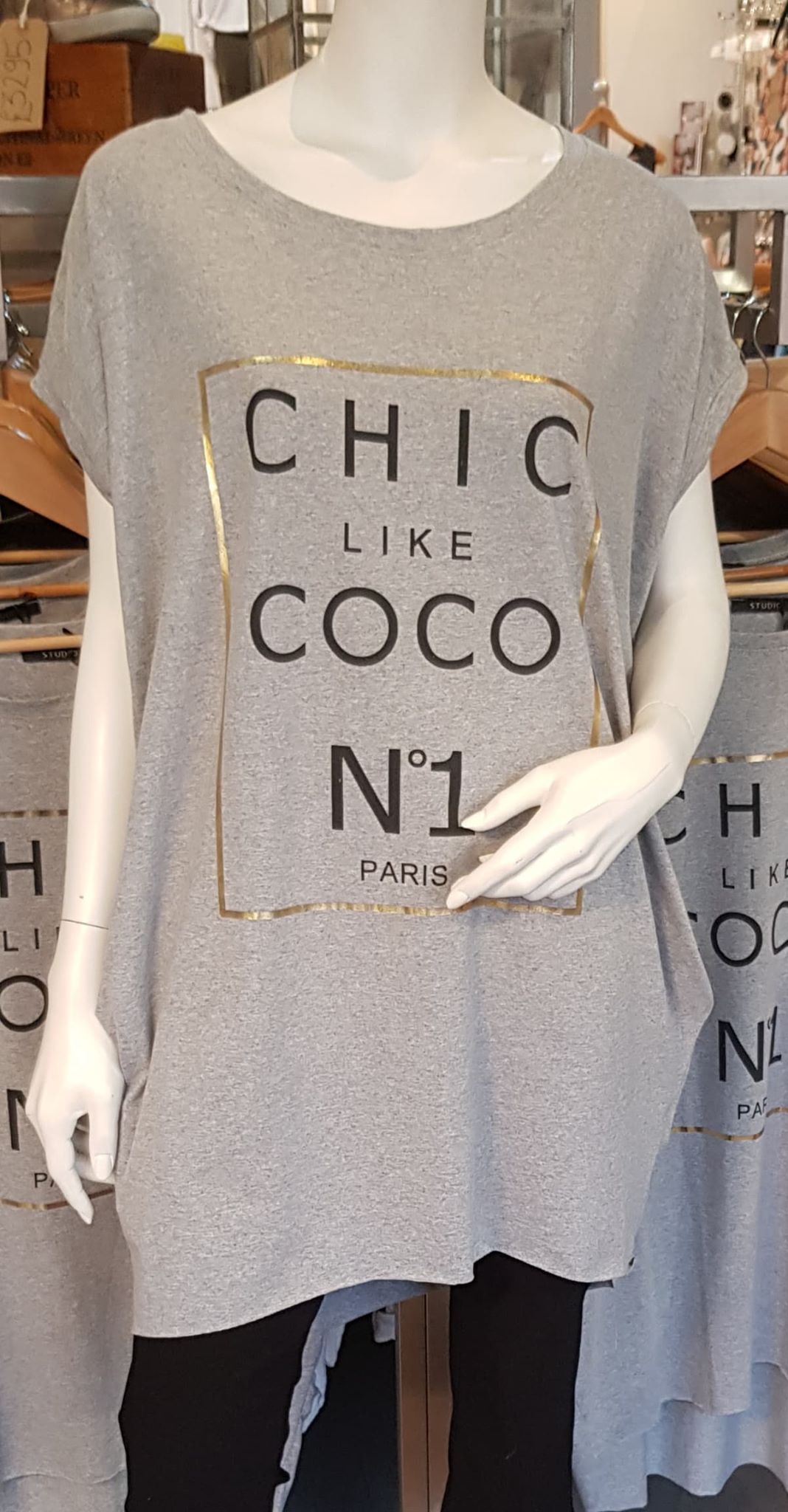 Download Chic like Coco No1 T.Shirt/Tunic - Grey - Elspeth Mills ...