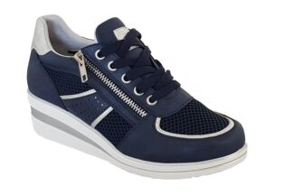 Cipriata – Graziosa Zip Wedge Trainer Navy