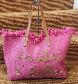 Sarah Tempest – La Vita E Bella – Canvas Bag – Fuschia