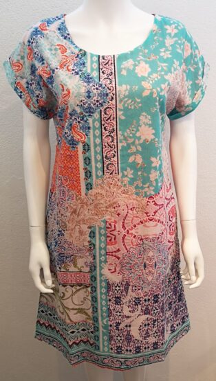 Orientique – Floral Reversible Dress – Pink