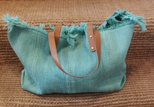 Sarah Tempest – La Vita E Bella – Canvas Bag- Aqua