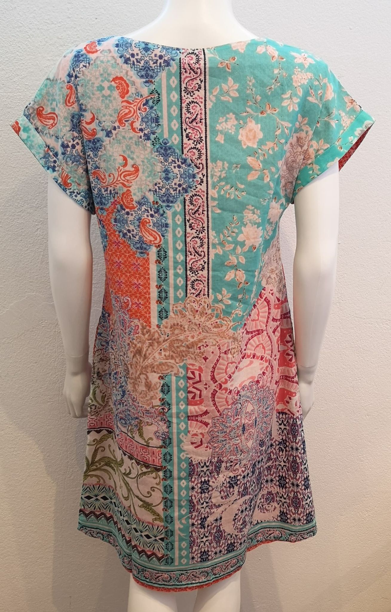 Orientique – Floral Reversible Dress – Pink – Elspeth Mills Clothing