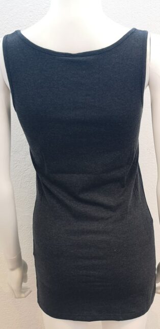 VM – MAXI LONG VEST TOP – DARK GREY