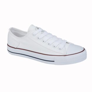 CIPRIATA – CANVAS LACE PUMP – WHITE