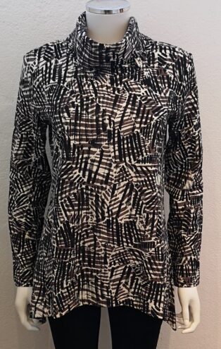 Adini – Tilia  Tunic – Abstract Stripe Natural –