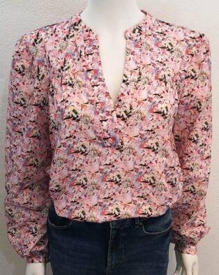 Silver Pink – Daisy Poplin Blouse – Pink Mixed