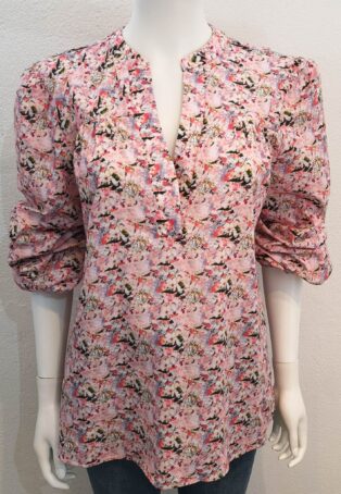 Silver Pink – Daisy Poplin Blouse – Pink Mixed