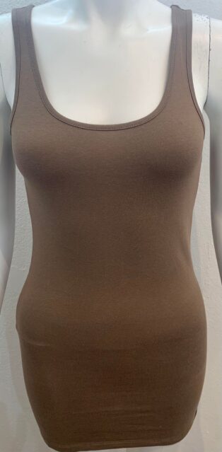 Vero Moda – Maxi Long Vest Top – Brown