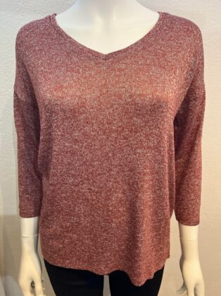 Vero Moda – Brianna – V Neck Jumper – Mahogany