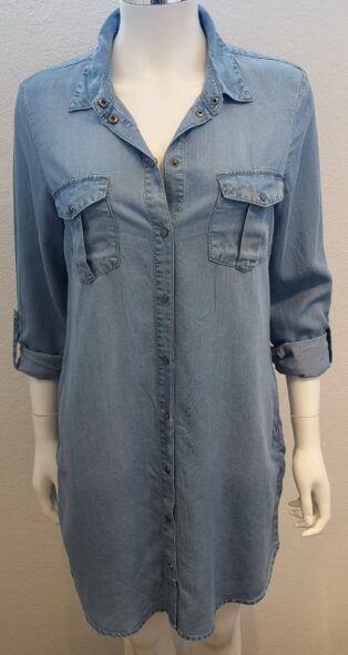 Vero Moda – Silla Short Dress – Light Denim Blue