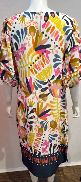Foil – Oh Tuck Dress – Borderline Print in Multi Colours