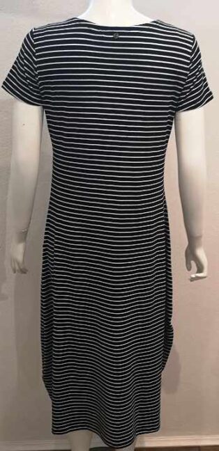 Foil – On The Panel ‘V’ Neck Dress – Stripe Black and White