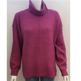 Pieces – Malou Roll Neck Jumper – Fuchsia