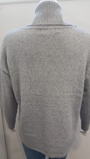 Vero Moda – Doffy Cowl Neck Jumper – Light Grey Melange