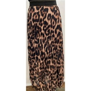 Diverse – Nalana – Print Pleated Skirt – Brown