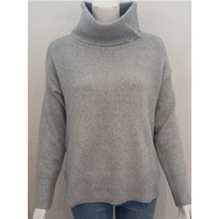 Vero Moda – Doffy Cowl Neck Jumper – Light Grey Melange