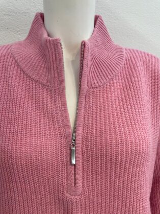 Vero Moda – Zia High Neck Zip Pullover – Fuchsia