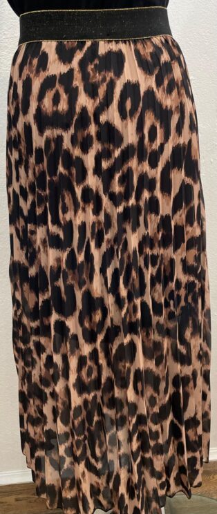 Diverse – Nalana – Print Pleated Skirt – Brown