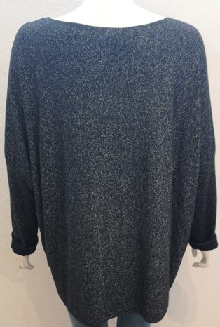 Sarah Tempest –  Hi Lo Sparkle Top Black