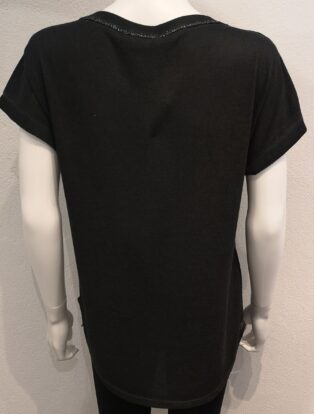 Luxtyle –  Chenille Short Sleeve Jumper – Black