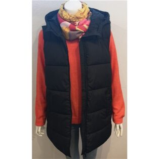 Pieces – Bee Puffer Gilet – Black