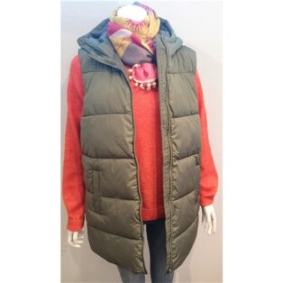 Pieces – Bee Puffer Gilet – Lichen Green