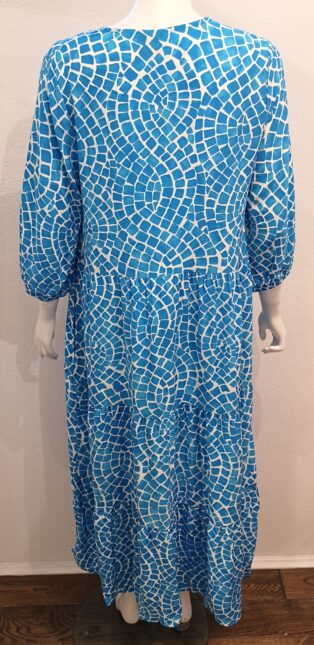 Dreams – Mosaic Twist Tiered Dress – Turquoise