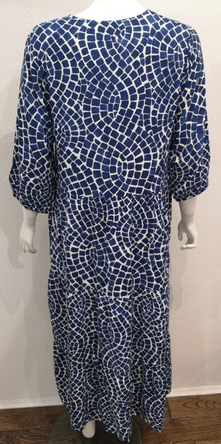 Dreams – Mosaic Twist Tiered Dress – Navy Blue