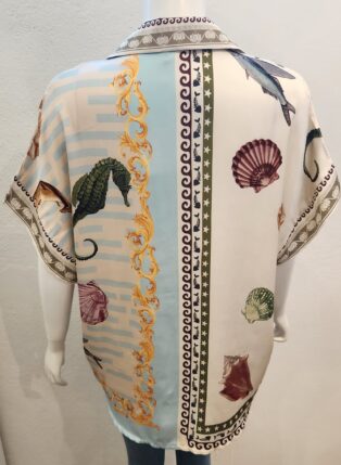 Sarah Tempest – Capri Style Sea Life Print Blouse – Multi Colour
