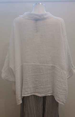 Diverse – Rowena 100% Linen Shirt – White