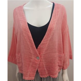 Diverse – Rhiana – Crop Jacket – Coral