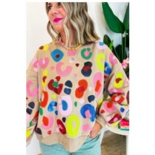 Eva Millar – Graffiti Print Sweatshirt – Multi Colours