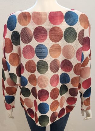 Sarah Tempest – Digital Print Top with Circles – Multicolour
