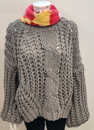 Diverse – Tasha Loose Knit Sweater – Grey