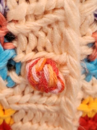 Wildflower – Crochet Chevron Knit Cardigan – Multi Colour