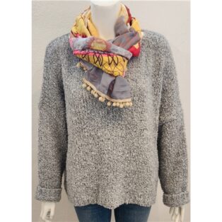 Diverse – Tamsin Boucle Jumper – Grey