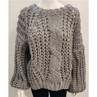 Diverse – Tasha Loose Knit Sweater – Grey