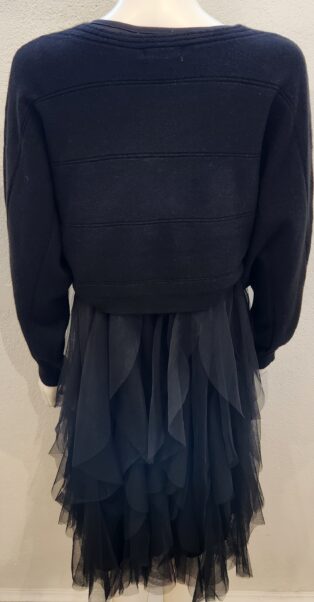 Diverse – Una – Tuille Jumper Dress – Black