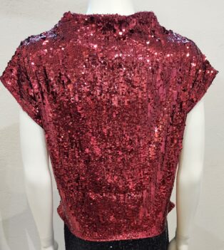Diverse – Val – Sequuinned Top – Ruby Red