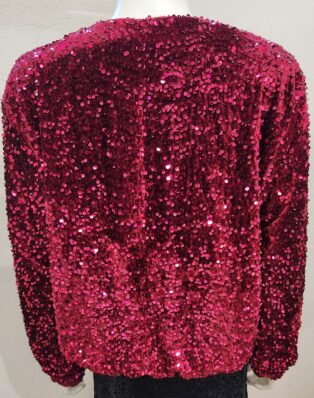 Diverse – Virginia – Sequinned Jacket – Ruby Red