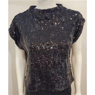 Diverse – Val- Sequinned Top – Black