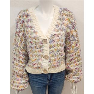 Diverse – Violet Hand Knit Cardigan – Multicolours