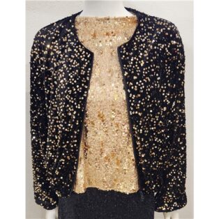 Diverse – Virginia – Sequinned Jacket – Black