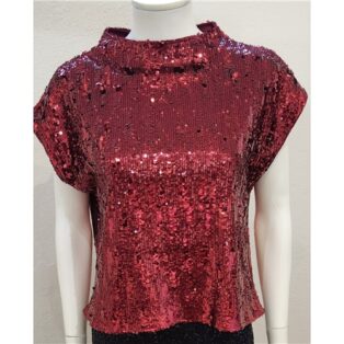 Diverse – Val – Sequuinned Top – Ruby Red