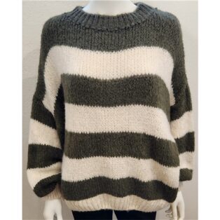 Diverse – Trinny Jumper – Khaki and Oatmeal