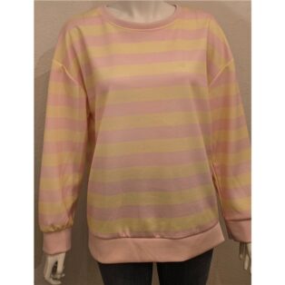 Diverse – Wyn Striped Sweatshirt – Lemon and Pink