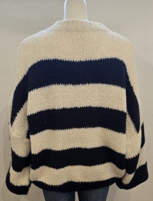 Diverse – Trinny  Jumper – Navy and White Bold Stripes