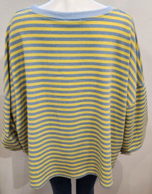 Diverse – Aylsa Striped Sweatshirt – Blue and Lemon