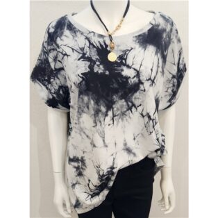 Diverse – Awel Tie Dye T.Shirt – Black Mix